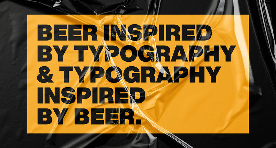Beers inspired by typography