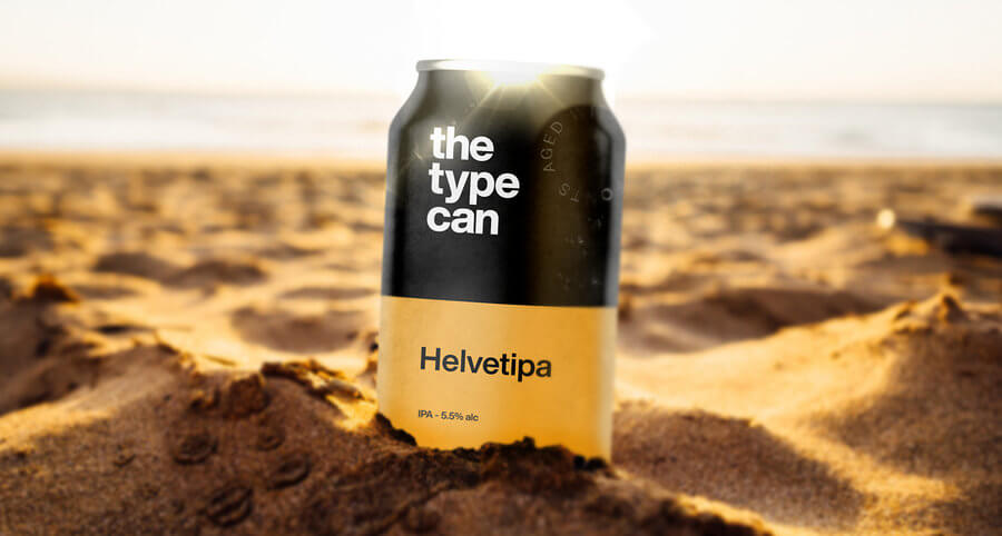Beers inspired by typography