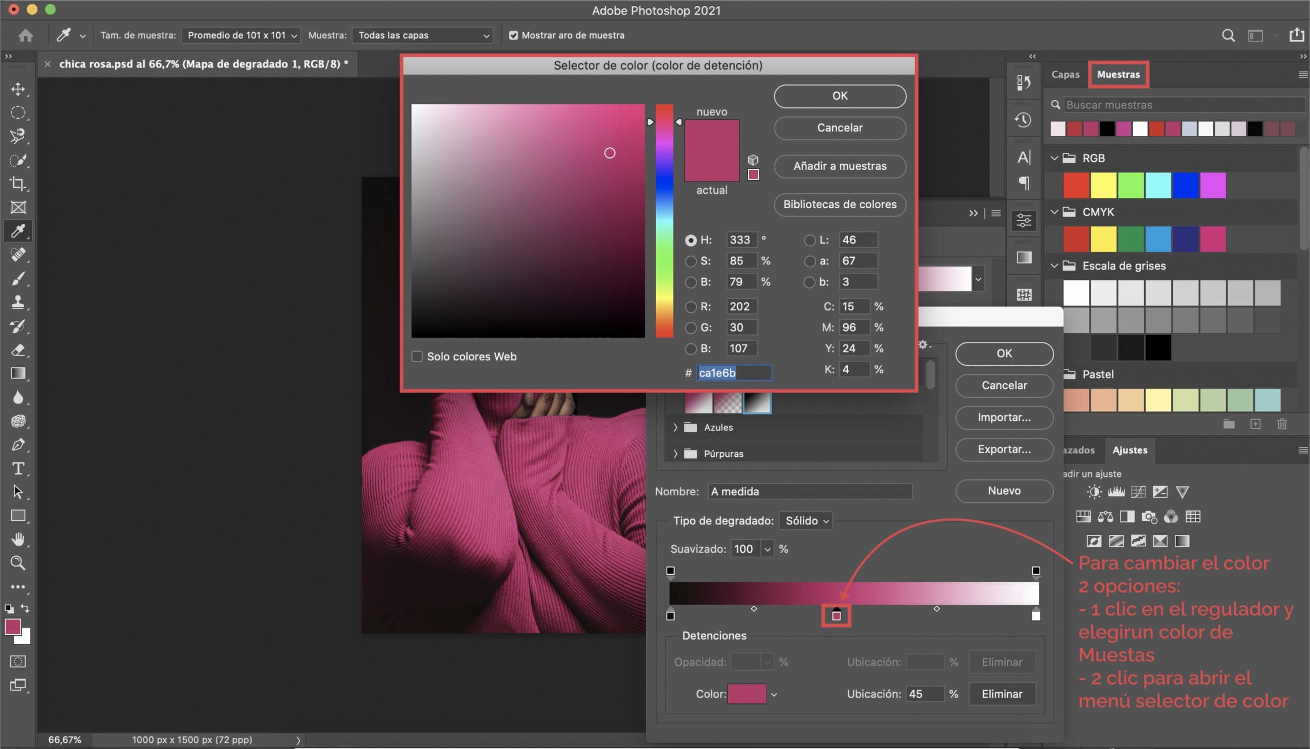 How to change the color in Photoshop