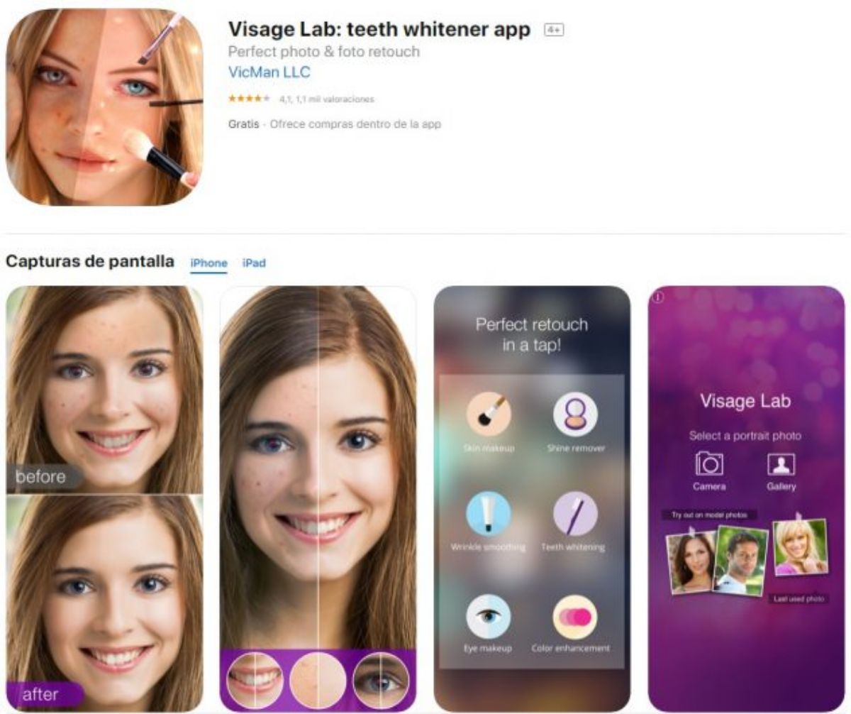 App to edit photos: Visage