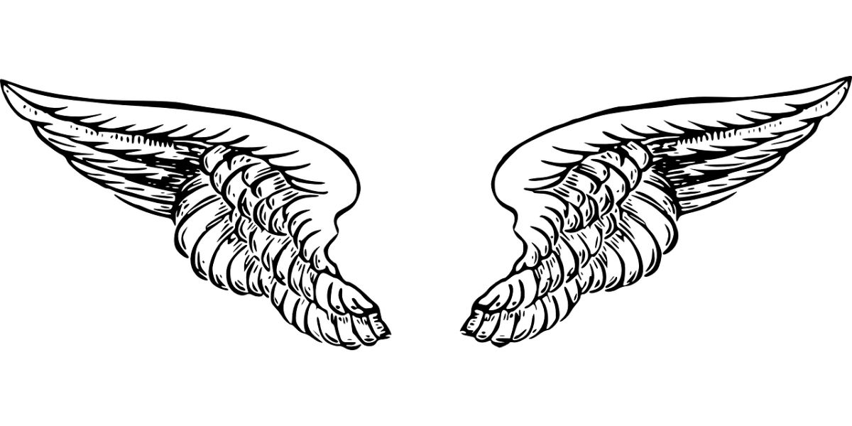 Is it easy to draw angel wings?