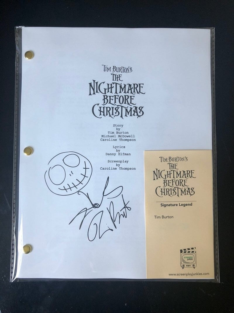 movie scripts with autographs