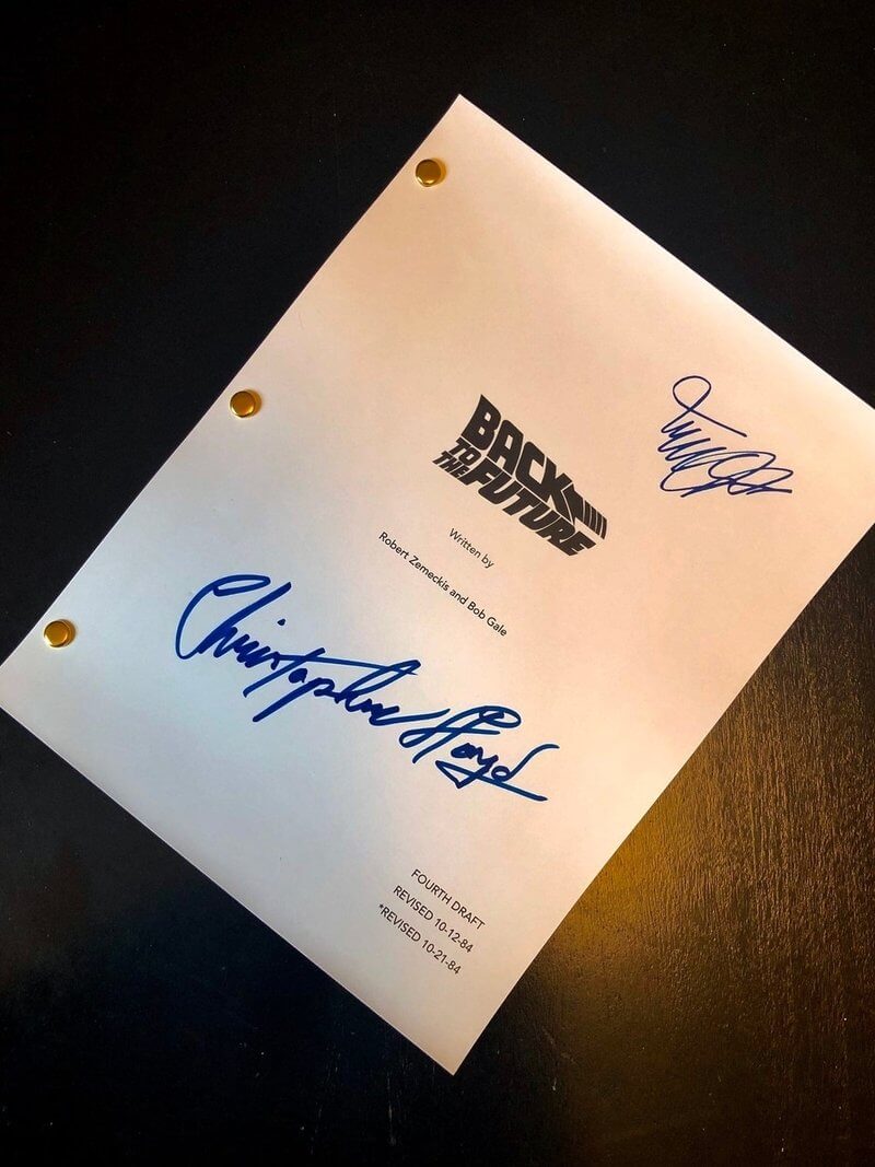 movie scripts with autographs