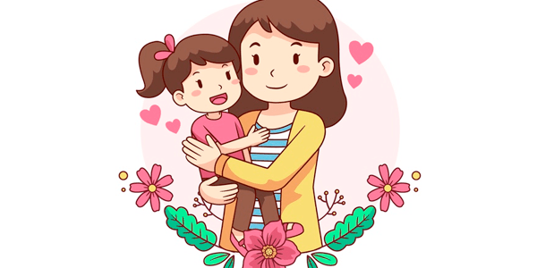 Vectors Mother's Day - Mother and daughter