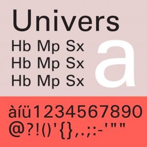 Modern Univers Typography