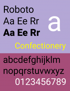 Roboto modern typeface