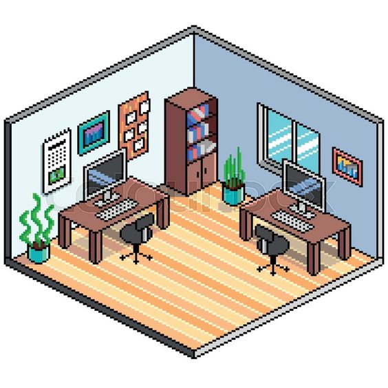 isometric pixel art