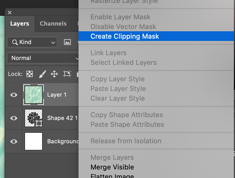 How to create a clipping mask in Photoshop