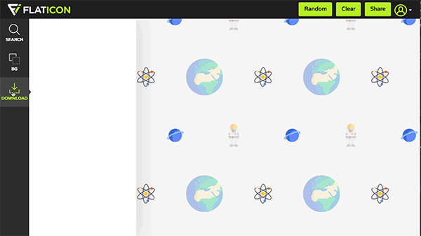 Save and download pattern generated from icons