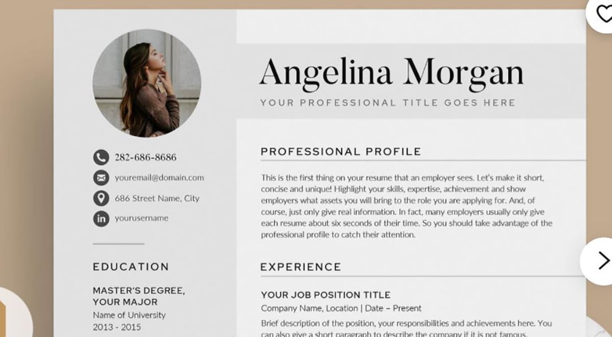 Etsy resume