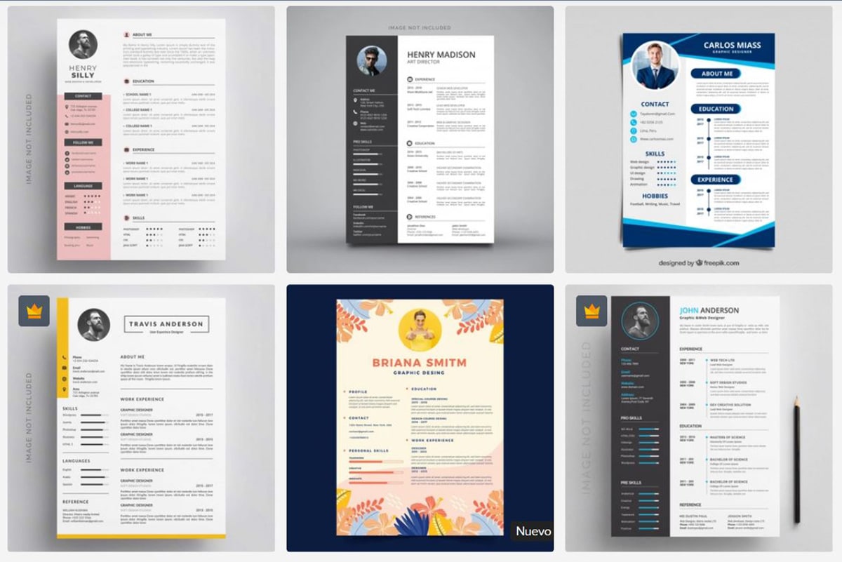 Freepik Resume Templates