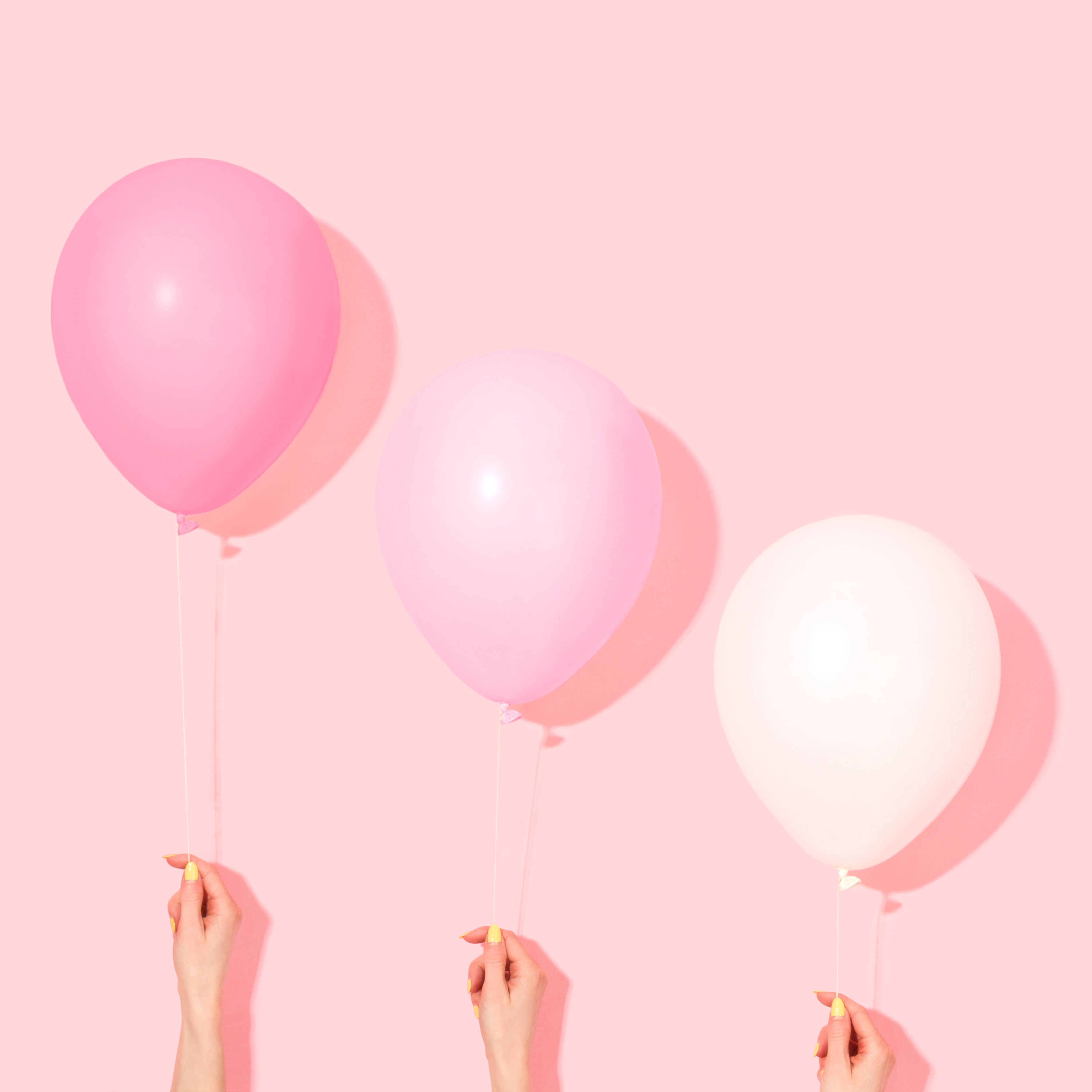 pink balloons