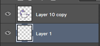 New layer below the image