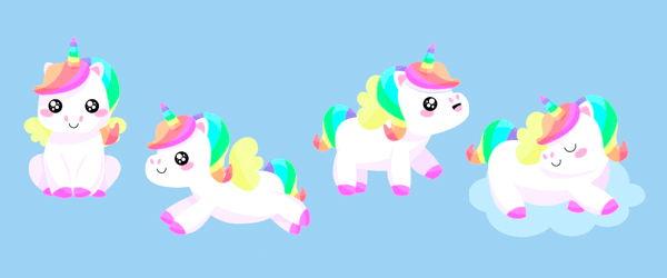 Download free unicorn vectors