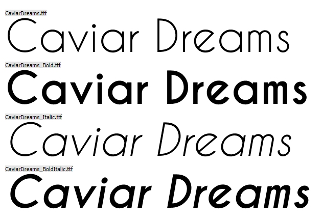 Caviar dreams Font