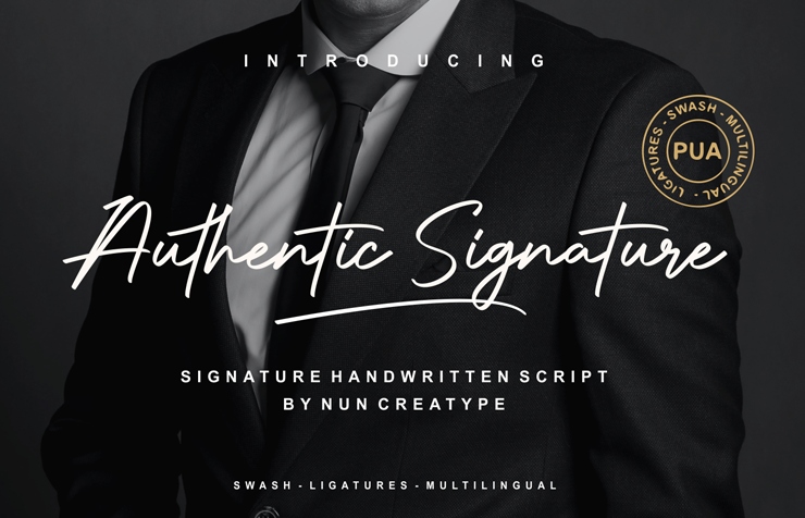 Authentic Signature Font