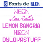 Download neon fonts for free