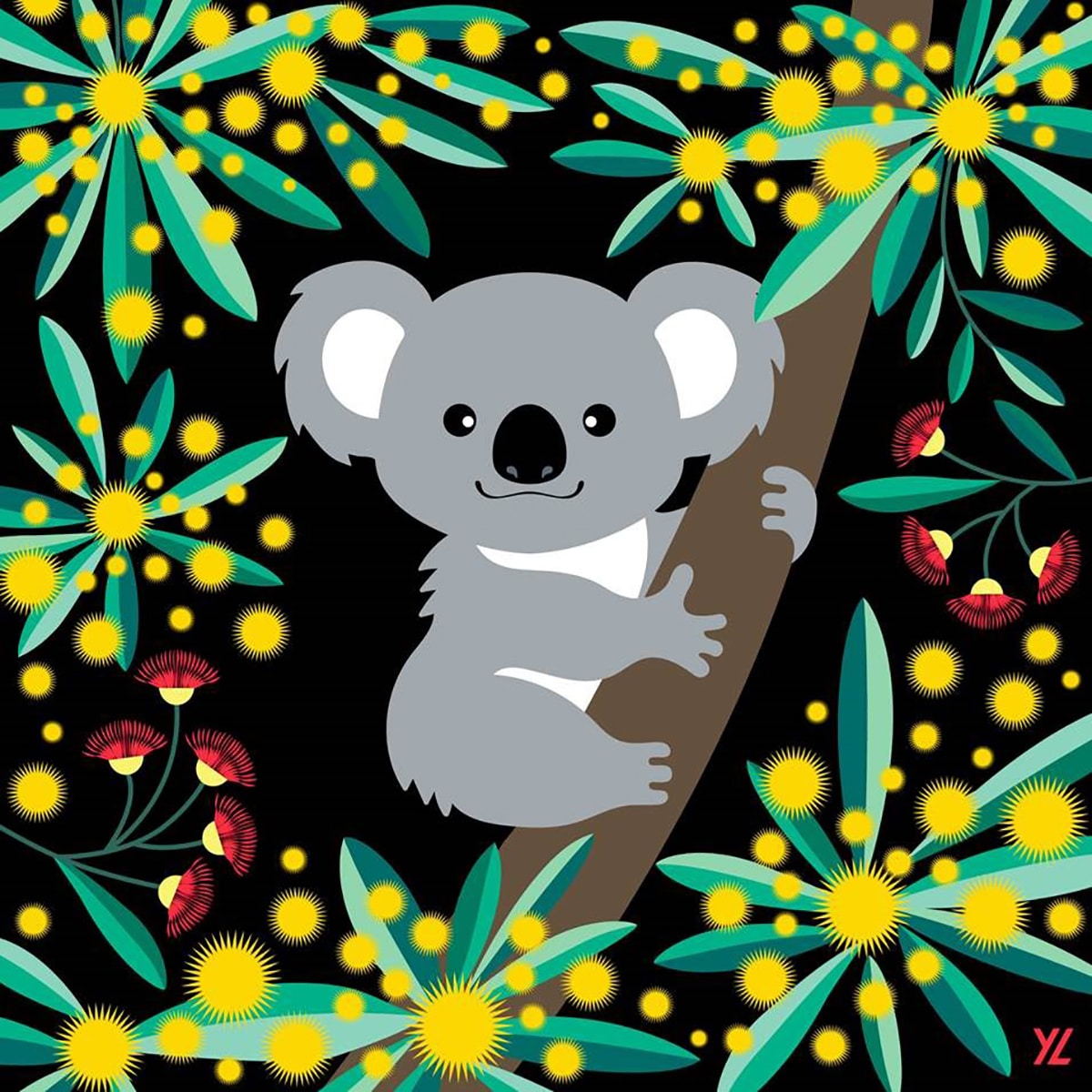 Koala in Adobe Illustrator on iPad