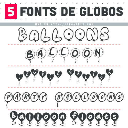 5 Free Balloon Fonts