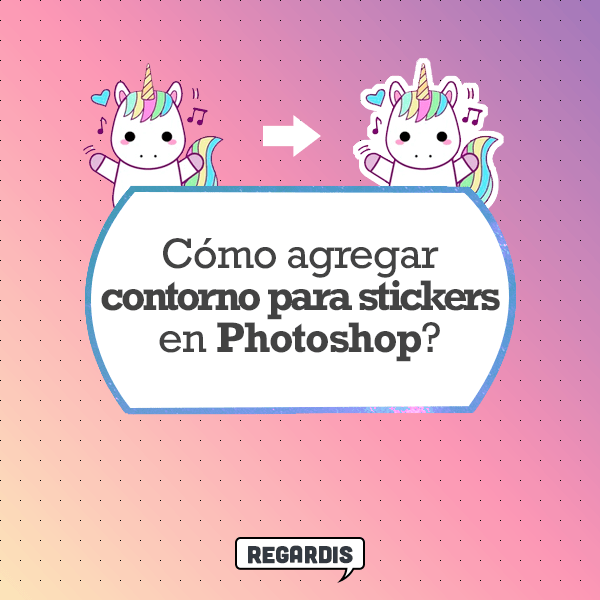 How to add outline for stickers in Photoshop?