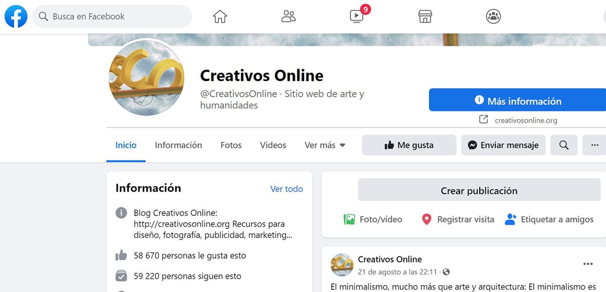 Creativos Online Facebook