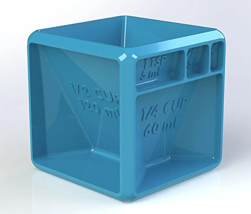 portion measuring cube