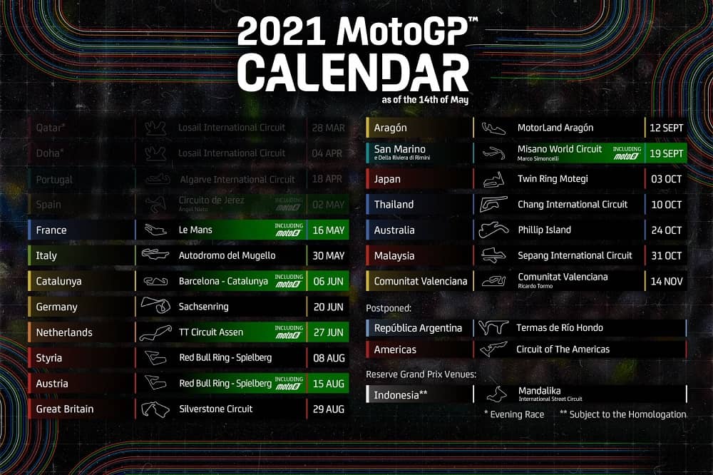 MotoGP 2021 Calendar