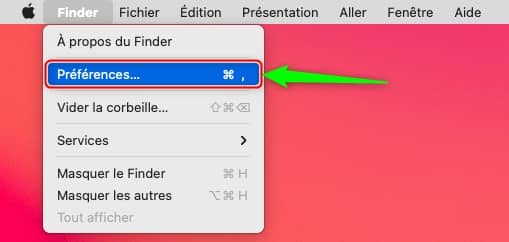 Finder Preferences on Mac