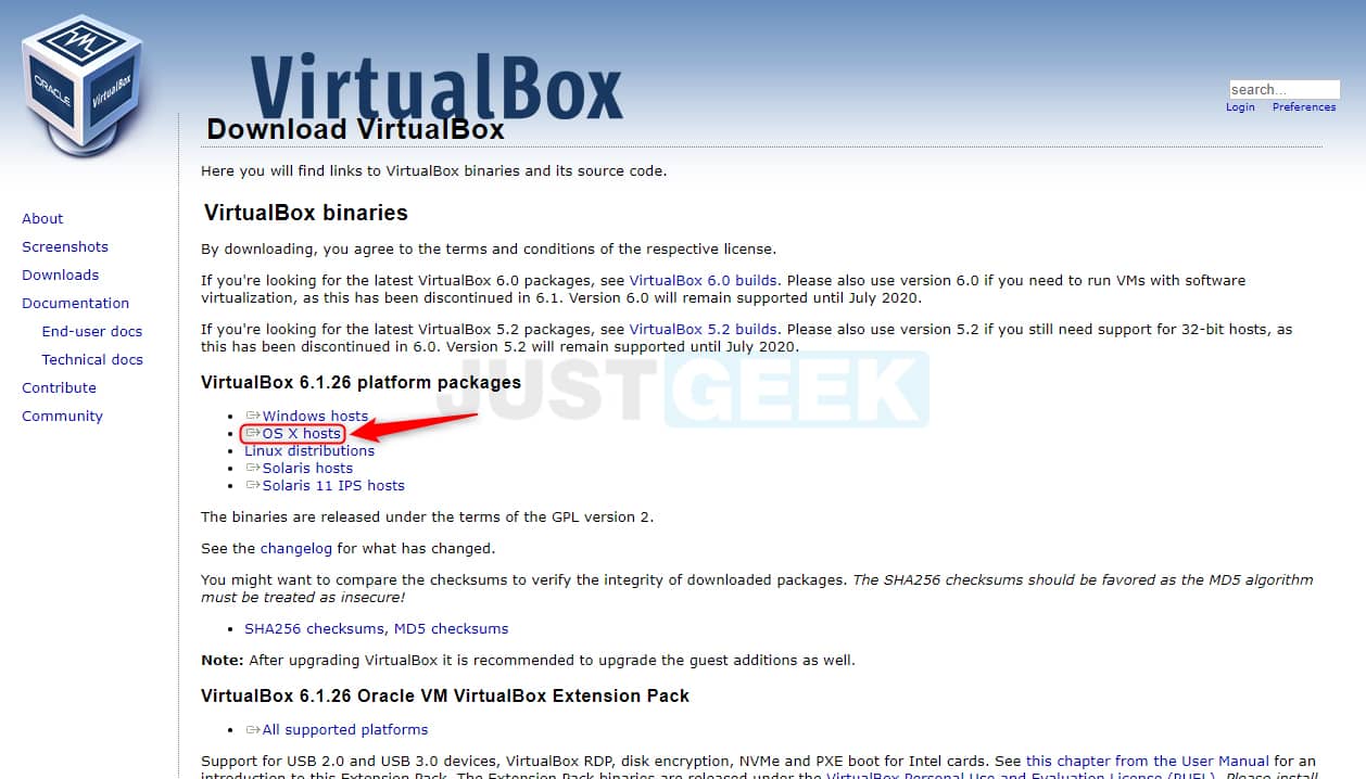 Download VirtualBox for Mac