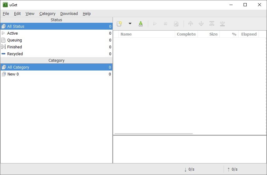 uGet: a simple and free download manager